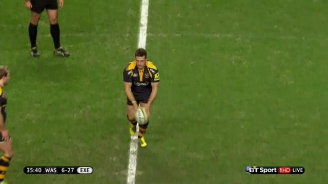 VIDEO. Premiership. La combinaison de filou des Wasps sur un renvoi face à Exeter