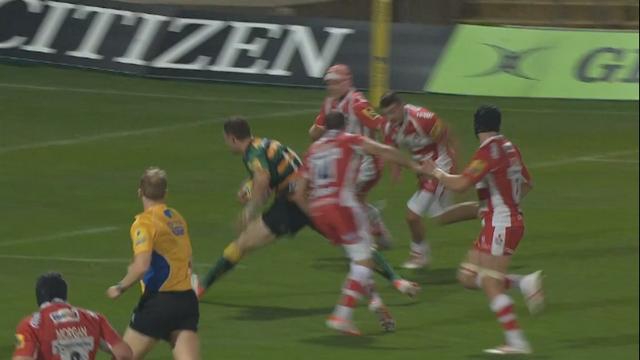 VIDEO. Premiership - Feinte de passe, rotation, crochet... le sublime enchaînement de George North avec les Saints