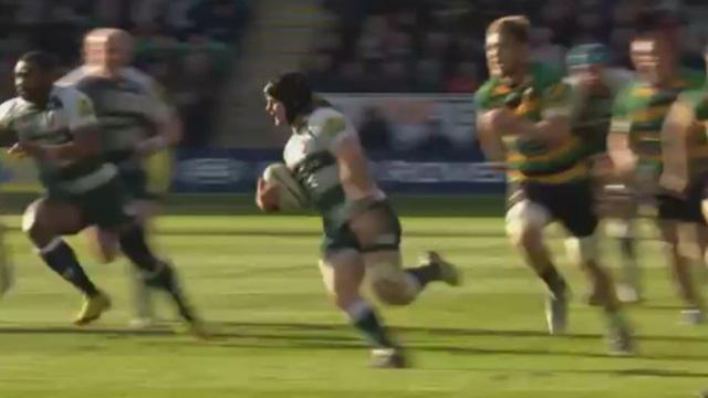 VIDEO. Premiership - Leicester : l'essai de folie du talonneur Harry Thacker face à Northampton