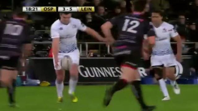 VIDEO. Leinster : Jonathan Sexton régale avec une passe au pied millimétré pour l'essai de Dave Kearney