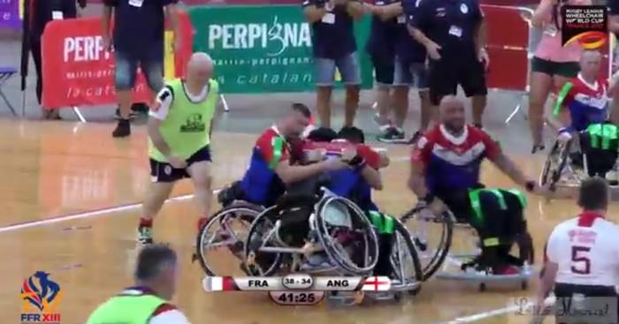 RÉSUMÉ VIDÉO. L'équipe de France de Rugby XIII Fauteuil championne du monde aux dépens de l'Angleterre