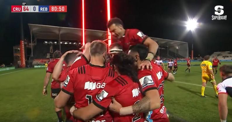 Super Rugby - 66 à 0, les Crusaders atomisent les Rebels comme à l'entraînement [VIDÉO]