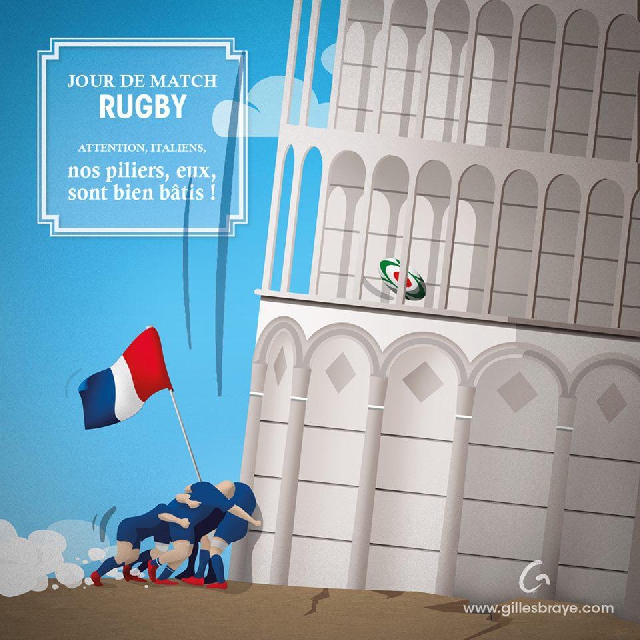 L'oeil décalé de l'illustrateur Gilles Brayé sur les matchs du XV de France