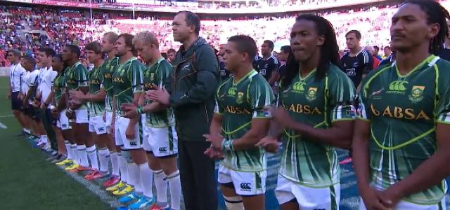 Les joueurs du Port Elizabeth Sevens rendent hommage à Nelson Mandela