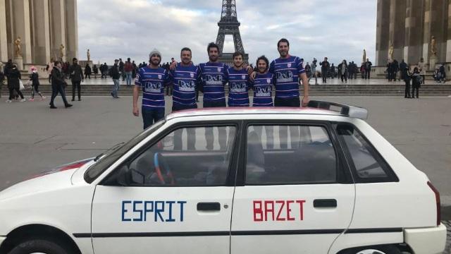Rugby Amateur - Insolite : les rugbymen de Bazet montent à Paris au volant de la voiture customisée du club