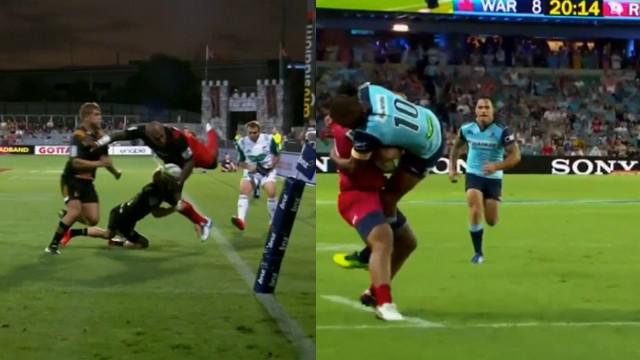 VIDEO. Super Rugby - Les sauvetages spectaculaires de Damian McKenzie et Kurtley Beale