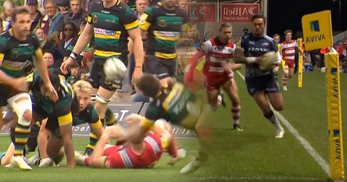 VIDEO. Premiership - L'essai de funambule de Solomona après 50 secondes, les Saints en mode offload à gogo