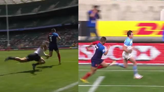 VIDEO. London 7s. Juan Imhoff et Jarryd Hayne punissent les Bleus en attaque et en défense