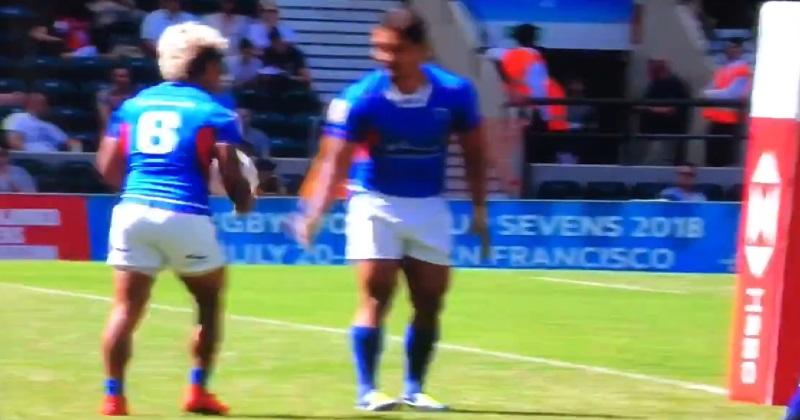 VIDÉO. London 7s : l'incompréhensible erreur de débutant d'Alamanda Motuga (Samoa) face à l'Espagne