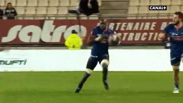 VIDEO. Top 14. Lancé comme un frelon Mahamadou Diaby dépose Sofiane Guitoune pour l'essai du FCG