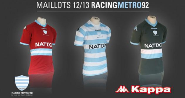 Les maillots cuvée 2012-2013 du Racing Métro