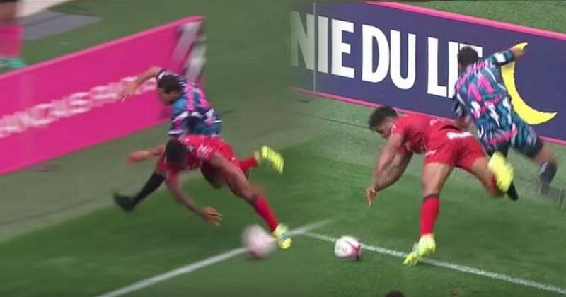 VIDÉO. Top 14 - Admirez le geste décisif de Fekitoa dans l'en-but