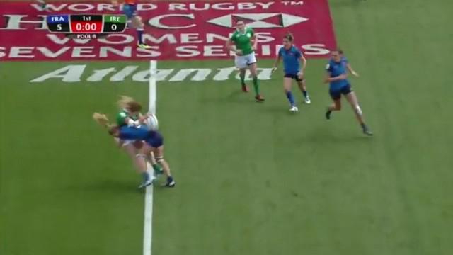 VIDEO. Atlanta 7s. Marjorie Mayans pulvérise une Irlandaise avec un plaquage destructeur 