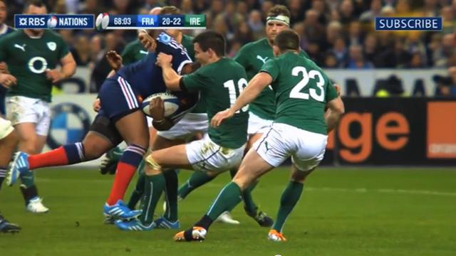 VIDEO. Mathieu Bastareaud éteint Jonathan Sexton avec une énorme percussion 