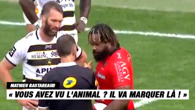 VIDEO. Top 14 - RCT : quand Mathieu Bastareaud interpelle M. Poite sur l'animal Josua Tuisova