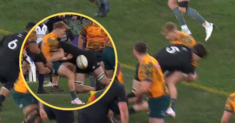 VIDÉO. Le All Black Scott Barrett décalque McDermott et met le Wallaby dans sa poche