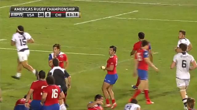 VIDEO. Americas Rugby Championship. Quand la défense du Chili s'arrête et laisse l'arrière des USA marquer en marchant