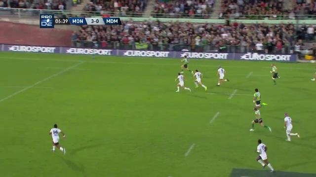 VIDEO. Pro D2 : Une course de 60 mètres de Swanepoel et Montauban se qualifie pour la finale d'accession