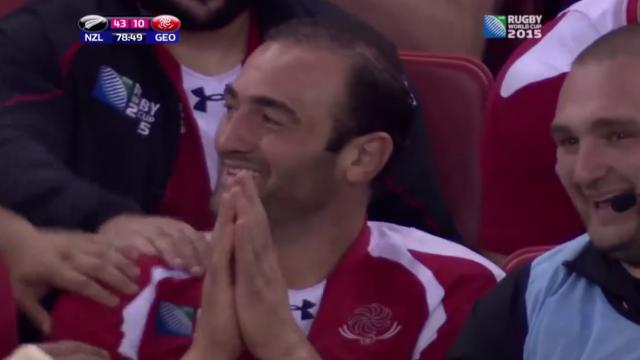 VIDEO. Coupe du monde. All Blacks - Géorgie : la réaction émouvante de Mamuka Gorgodze, élu homme du match