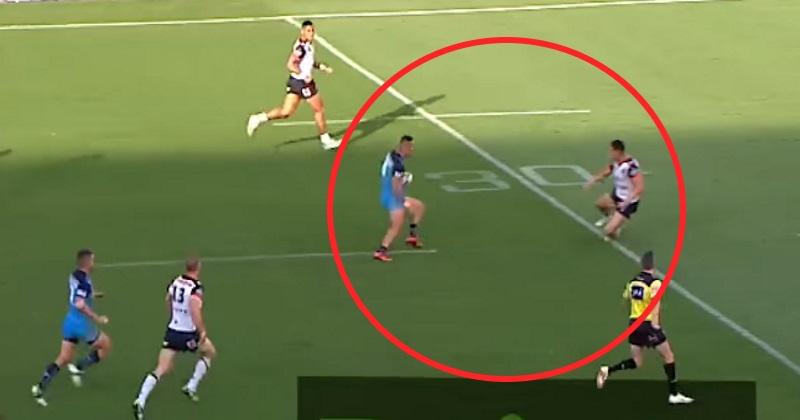 VIDÉO. NRL : droite... gauche... Phillip Sami casse les chevilles de Roger Tuivasa-Sheck et lui file un rhume au passage