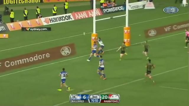 VIDEO. NRL - Sam Perrett se prend le poteau en finale et laisse le champ libre à Adam Reynolds