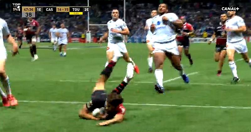 VIDEO. Top 14. Ntamack répond à la filouterie d'Arata par un essai tout en cannes !