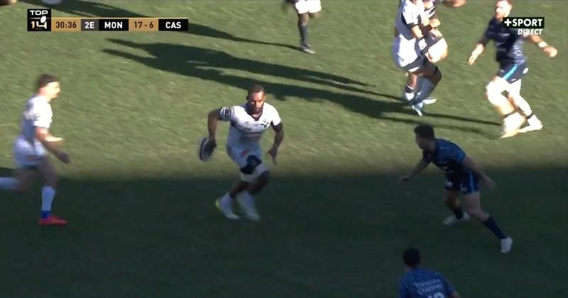 VIDEO. Top 14. Offload, Chistera, les avants de Castres brillent pour le superbe essai contre Montpellier