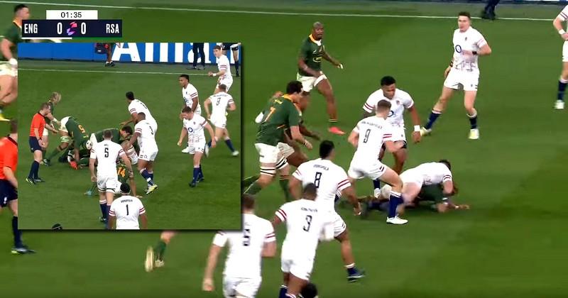 RUGBY. VIDEO. ''Arrête de simuler'', Owen Farrell découpe un Springbok avant de lui crier dessus