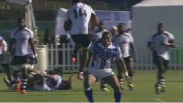 VIDEO. Pacific Nations Cup : énorme cartouche d'Alesana Tuilagi qui détruit Waisea à l'impact