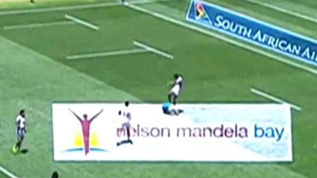 VIDEO. Port Elizabeth Seven - L'Américain Perry Baker frappe un supporter qui venait de le plaquer en plein match