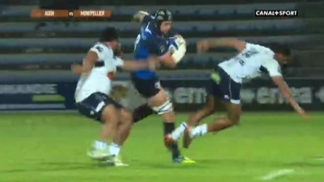 VIDEO. Top 14 - Pierre Spies fait voler la défense d'Agen en éclats sur 60m pour l'essai du MHR