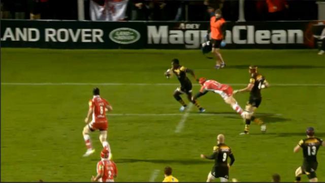 RESUME VIDEO. Premiership : Les débordements explosifs de Christian Wade des London Wasps face à Gloucester