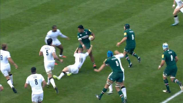 VIDEO. Premiership : La charge dévastatrice de Manu Tuilagi pour l'essai de Leicester