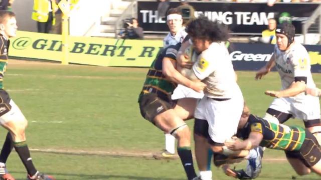 VIDEO. Premiership - Le tank Logovi'i Mulipola fait un carnage dans la défense des Saints