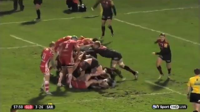 VIDEO. Premiership : Les Saracens font exploser la mêlée de Gloucester malgré deux avants en moins