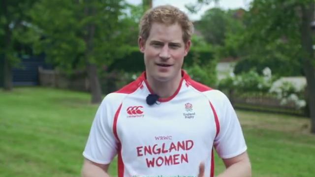 VIDEO. Le Prince Harry, ambassadeur de luxe de l'Angleterre avant la Coupe du monde de rugby féminin 