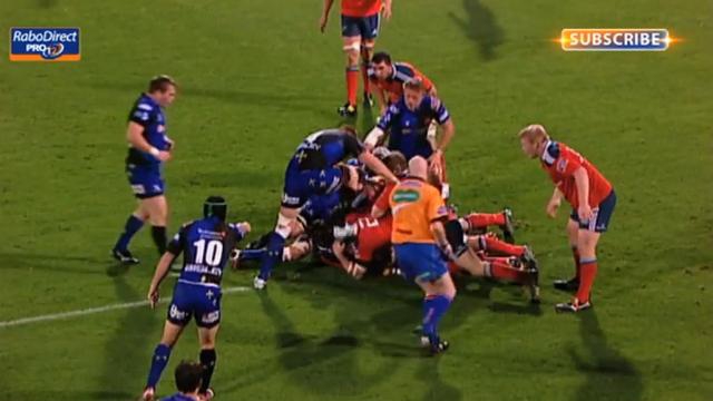 VIDEO. Pro 12 : Le stamping d'Andrew Coombs sur la tête d'un adversaire 