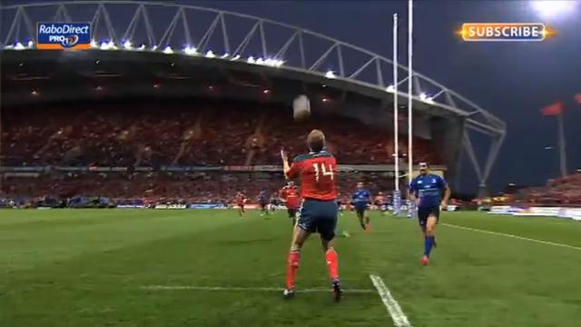 VIDEO. Pro 12 : La transversale parfaite pour l'essai de Keith Earls et la victoire du Munster sur le Leinster