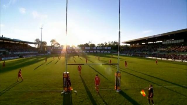 VIDEO. Pro D2 - Amédée Domenech, 3e ligne et petit-fils du célèbre pilier, passe facilement une pénalité de 50 mètres face à l'USAP