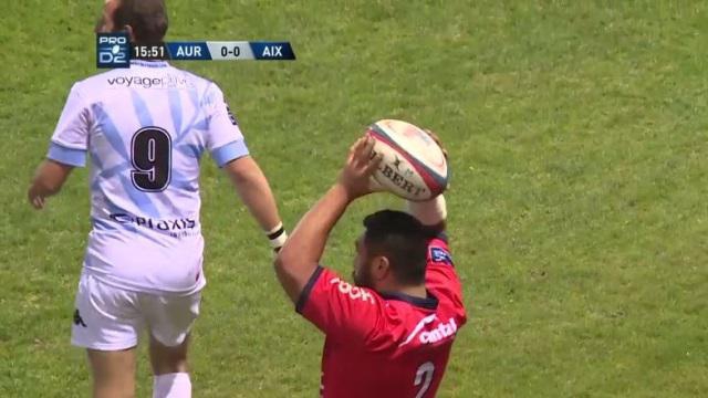 VIDEO. Pro D2 : Du lancer jusqu'à l'essai, Manu Leiataua fait tout le boulot pour Aurillac