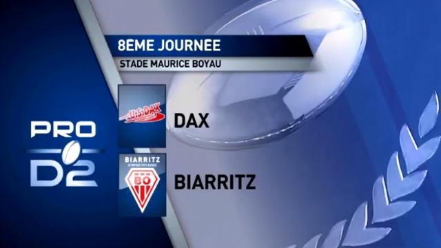 GIF. Pro D2 - Dax : la percussion de l'espace d'Apisai Naqalevu face au Biarritz Olympique