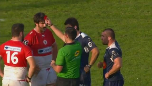 VIDEO. Pro D2. Distribution de marrons chauds et de cartons rouges entre Biarritz et Agen