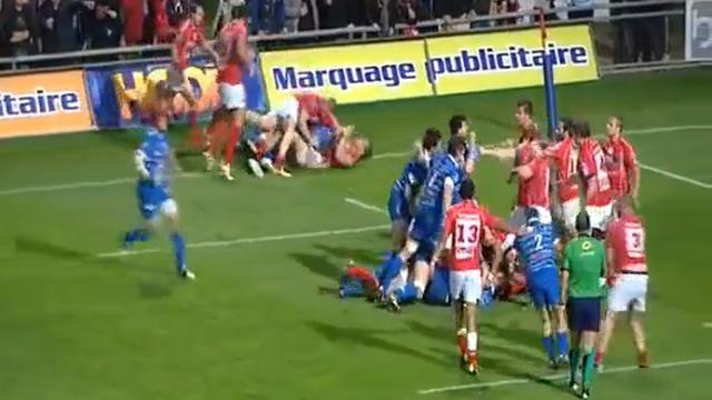 VIDEO. Pro D2 : Énorme bagarre entre Colomiers et Auch