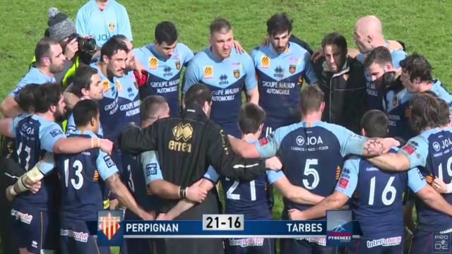 VIDEO. Pro D2 - L'USAP sauve de justesse son match face à Tarbes grâce à un coup de filou de Karl Chateau