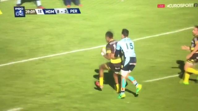 VIDEO. Pro D2 : l'arrêt de volée complètement WTF de Vilikisa Salawa face à l'USAP