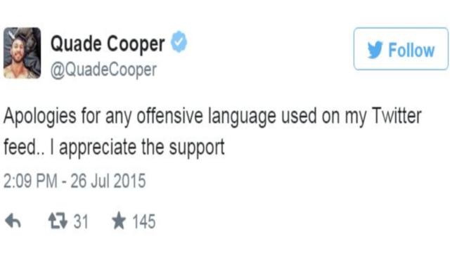 WALLABIES. Quade Cooper craque sur Twitter après un article critiquant son niveau de jeu