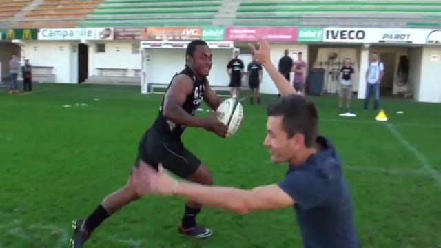 VIDEO. INSOLITE. Un globe-trotter tente de plaquer des joueurs du CA Brive...à ses risques et périls