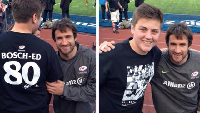 INSOLITE. Après leur victoire face au Racing, les Saracens éditent un t-shirt à la gloire de Marcelo Bosch