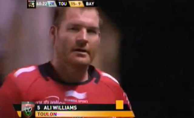 VIDEO. RCT - Aviron Bayonnais : Premier match et premier carton jaune pour Ali Williams