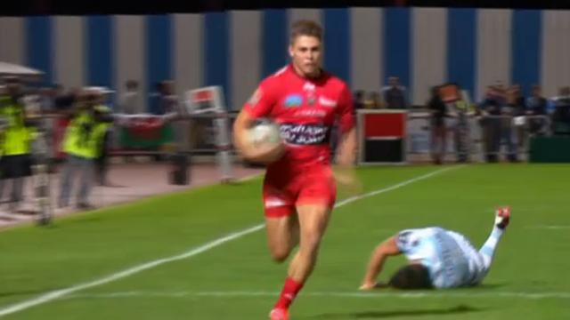 VIDÉO. RCT : James O'Connor colle un gros raffut à Maxime Machenaud pour marquer l'essai